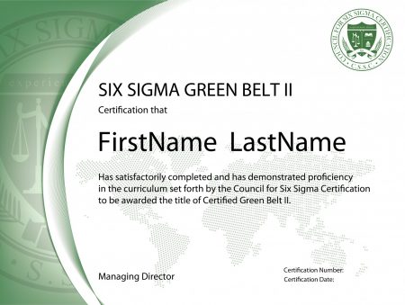Six Sigma Green Belt Certification II Six Sigma Green Belt Certification II