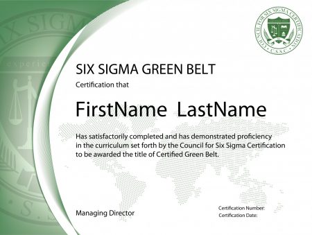 Six Sigma Green Belt Certification Six Sigma Green Belt Certification