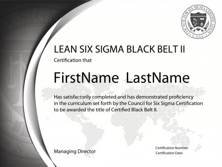 Lean Six Sigma Black Belt Certification II Lean Six Sigma Black Belt Certification II
