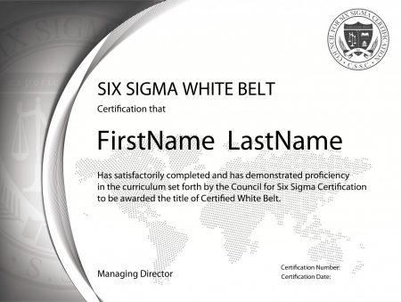 Six Sigma White Belt Certification Six Sigma White Belt Certification