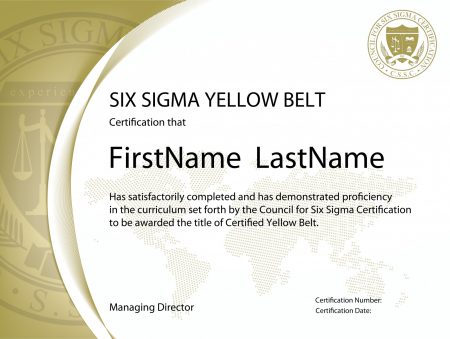 Six Sigma Yellow Belt Certification Six Sigma Yellow Belt Certification